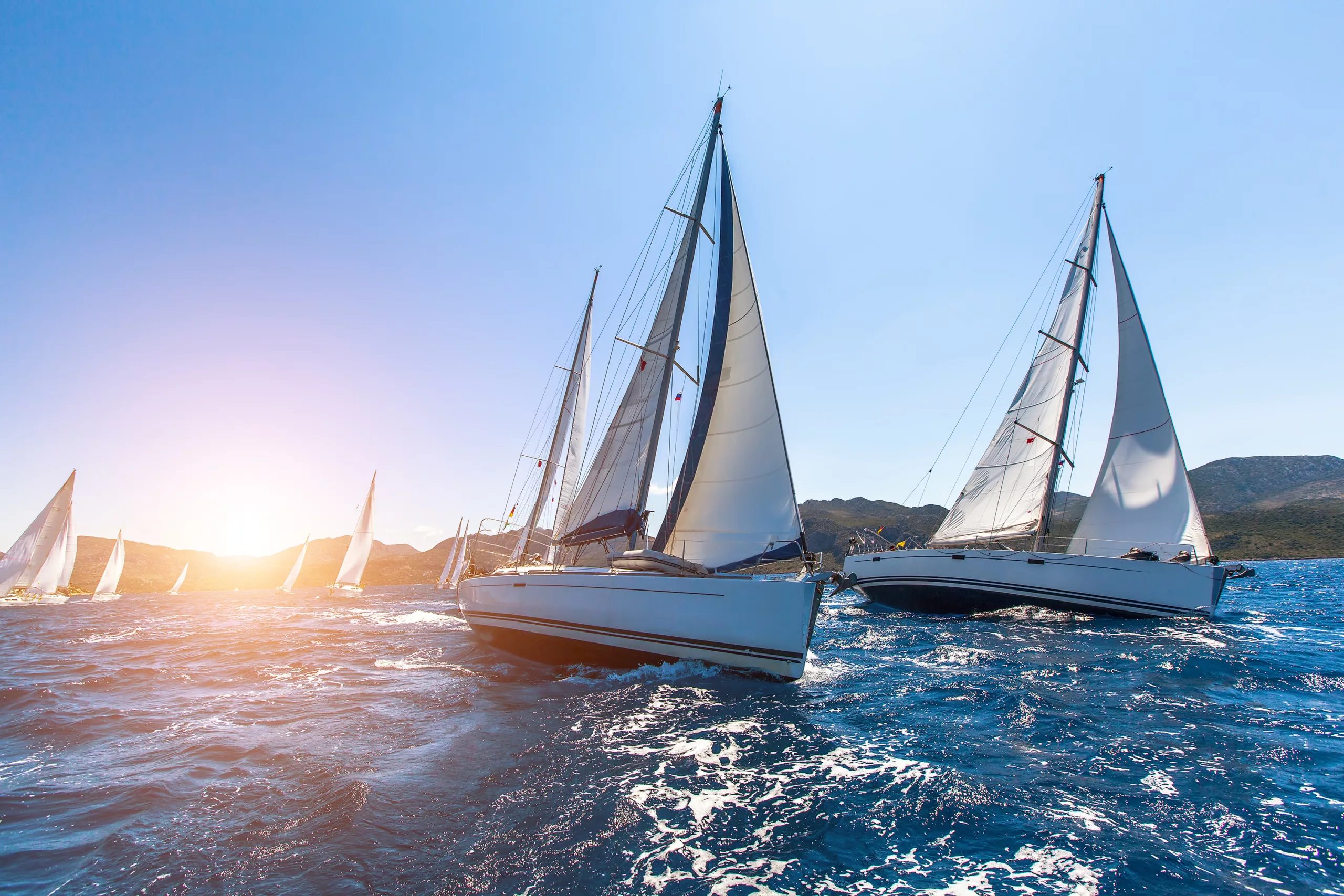 Luxury,Yachts,At,Sailing,Regatta.,Sailing,In,The,Wind,Through,representing business challenges